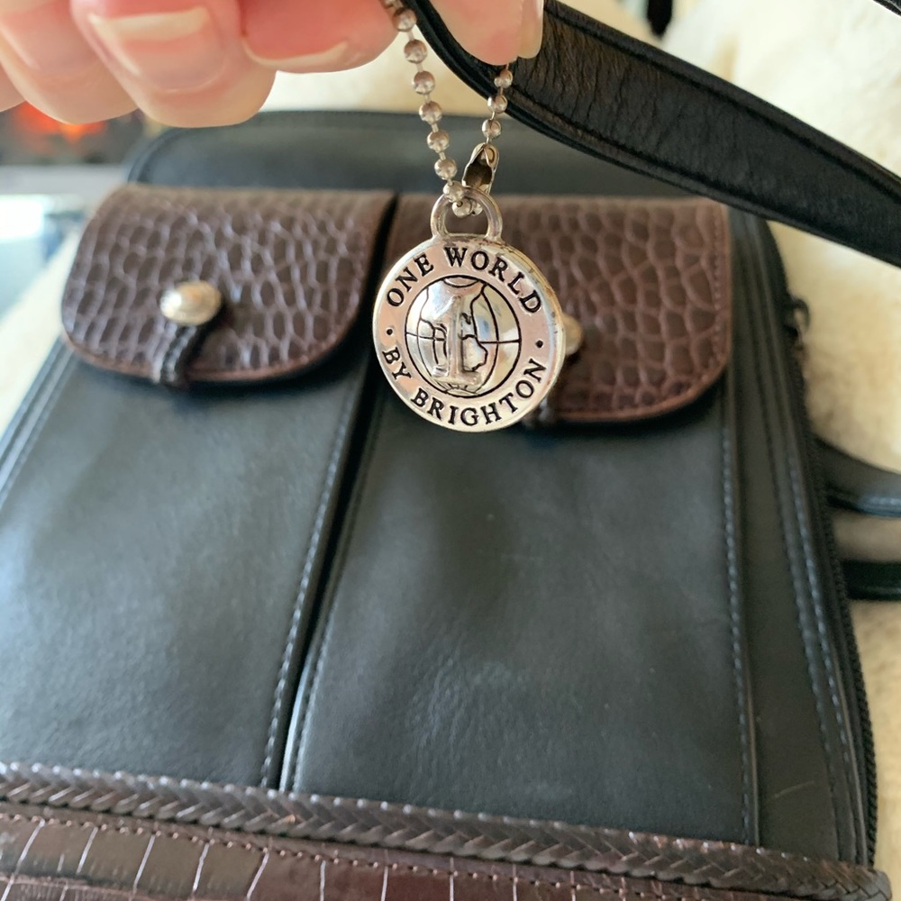 Brighton leather & croc purse